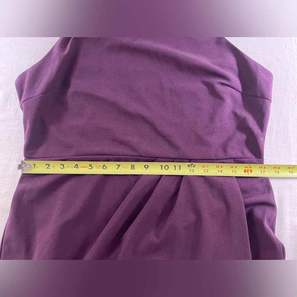Sleeveless Halter Dress Knee Length Formal Size XL Purple - Picture 10 of 16